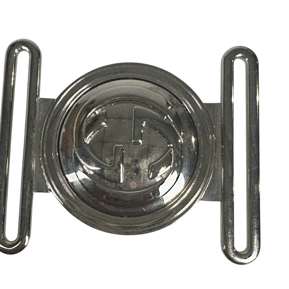 Gucci Interlocking Belt Buckle Silver
